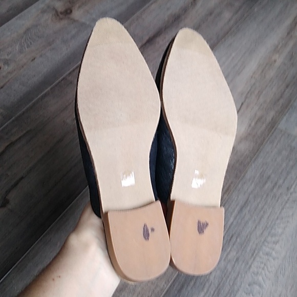 A RIDER GIRL FAUX LEATHER LOAFER MULE SLIDES Size 7.5 - Picture 7 of 14